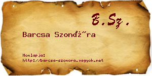 Barcsa Szonóra névjegykártya
